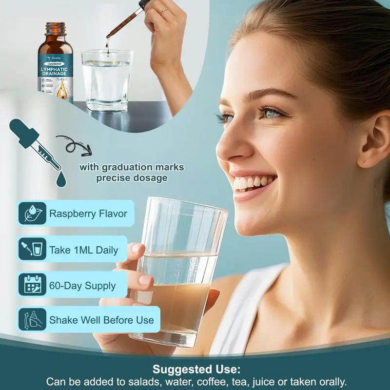 Totaria Liposomal Lymphatic Drainage Drops - Organic Herbal Supplement