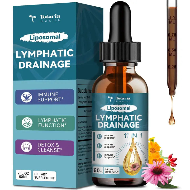 Totaria Liposomal Lymphatic Drainage Drops - Organic Herbal Supplement